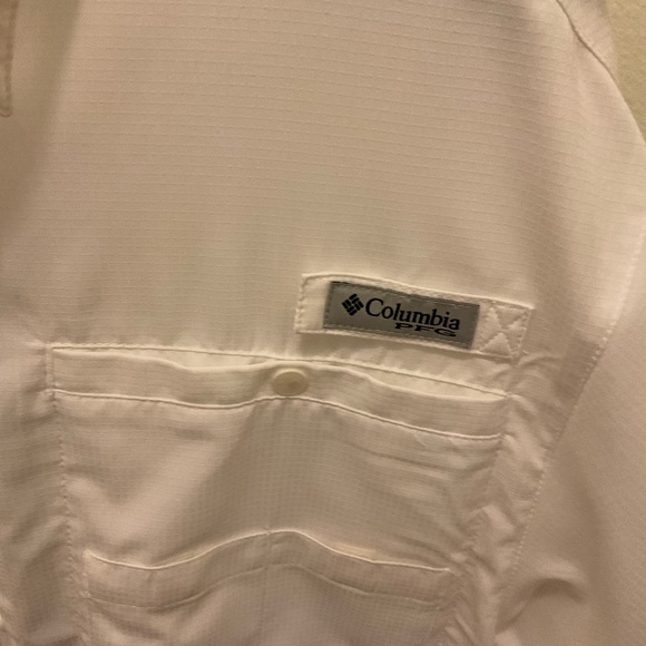 Columbia Embroidered UCF White Performance Button Down Shirt Size Small Men - Picture 3 of 8